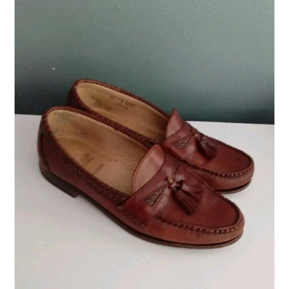 Allen Edmonds Maxfield Tassel Loafers Leather‎ Dress Shoes Brown Size 10